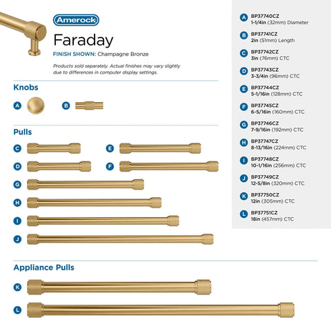 Faraday Champagne Bronze Cabinet Pull Twelve and Five Eighths Inch Center to Center Thirteen and Seven Sixteen Inch Overall Length Traditional Style Hardware for Cabinets Drawers and Furniture Model BP37749CZ chart