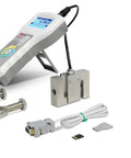 Heavy Duty Digital Force Gauge Built Tough For Tension And Compression Work with accessories and batteries.