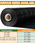 Rolled Garden Weed Barrier Landscape Fabric 4 Ft By 50 Ft 2 Pack Premium Weed Control Cloth Durable Woven Geotextile Ground Cover