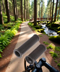 Two Pack MTB Handlebar Grips For Twisting Shifter, Shock Absorbing Anti Slip Rubber Grips, Universal Fit, Long and Short Options