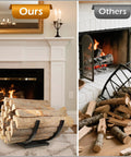 Curved Firewood Rack And Holder For Indoor And Outdoor Use 22 Inch Built Tough Heavy Duty Logs Organizer by fireplace