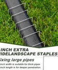 Built Tough 50 Pack Heavy Duty Landscape Staples Wide U Type Grass Stakes Galvanized Steel 7 Gauge Turf Anchors used on pipe