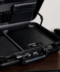 Open Portable Security Case Lock Box Safe With Combination Lock For Documents And Valuables, Tough As Nails Heavy Duty Anti Pry Steel
