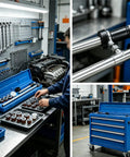 Under The Hood Camshaft Bearing Installer Remover Tool Universal Range 1.125 to 2.69 Inches in a mechanic's workspace with tools.