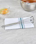 Stainless Steel Ball Whisk With Silicone Tips 10.5 Inch 24 Pack Non Scratch Dishwasher Safe Non Stick Silicone Ball Whisk For Cooking And Baking Great For Sauces And Gravies Kitchen Workhorse on kitchen towel