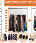 Heavy Duty Metal Hangers Six Pack Featuring Fifty Four Hooks For Massive Space Saving Closet Organization And College Dorm Essentials A Straight Up Dorm Room Game Changer Now with multi-functional organizer for ties and scarves.