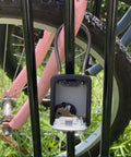 Heavy Duty Combination Key Box With Rolling Dial Mechanism For Outdoor Home Security mounted on fence with keys inside