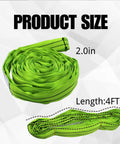 Green Polyester Endless Round Sling Rigging Lifting Strap For Safe Hoisting 4 Feet Length 5,300 Lb Vertical Capacity