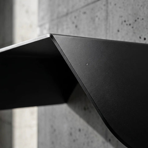 Heavy Duty Aluminum Wall Mount EV Charging Station Rain Shield Weatherproof Canopy close-up view of black aluminum edge
