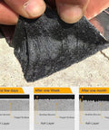 Heavy Duty Waterproof Roof Repair Tape With Self Adhesive Rubber Asphalt Patch To Stop Leaks Cracks In Gutters Windows And RV Awnings Fast 50CM By 7M Roll showing adhesive application on a surface.