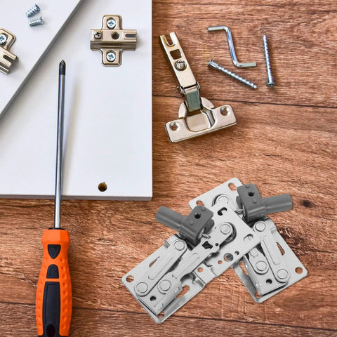 Soft Close 45 Degree Downward Drop Down Concealed Cabinet Hinges With Spring For Shoe Cabinets Flush Mount Pair with tools
