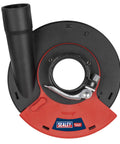 Adjustable Angle Grinder Dust Shroud With Swivel Hose Hookup And Slick Edge Guard Fits 115 To 125 Mm Tools for concrete cutting and sanding.
