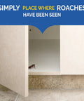 Fast Acting Liquid Roach Bait 6 Pack shown being placed in a cupboard to eliminate roaches effectively.