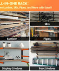 Heavy Duty Wood Organizer Lumber Rack Wall Mount Cantilever Shelves Tough As Nails 3 Level Holds Up To 600 Lbs
