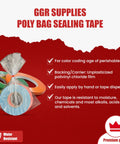 TRU UPVC 24BS Red Poly Bag Sealing Tape Three Eighths Inch By 180 Yards Pack Of One with features listed