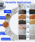 Desktop Planetary Ball Mill Grinder 110V 150W High Speed Pro Grade Lab Grinder versatile applications chart