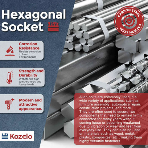 Heavy Duty Socket Head Cap Screws M1.4 X 6mm with sleek black oxide finish displayed with corrosion-resistant carbon steel components.