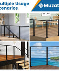 Awesome Level Drilled Aluminum Cable Railing Post That Is Perfect For Your 36 Inch Residential Deck Projects Comes Pre Drilled