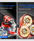 3000W Electric Angle Grinder And Concrete Floor Polisher Variable Speed with alloy chain and diamond disc for tough grinding.