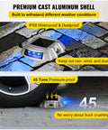 Blue Solar Deck Lights 8 Pack Wireless Waterproof Pathway Garden Step Lights With 6 LEDs for decks and driveways, aluminum shell.