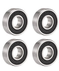 Tough As Nails Stainless Steel Ball Bearings Double Sealed S698 format, four pieces, 8mm x 19mm x 6mm, designed for quiet operation.