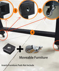 Installed 1 Inch Swivel Stem Threaded Casters With M8x15 Threaded Rod 360 Degree Swivel Action TPR Quiet Caster Wheels