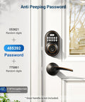 Keyless Entry Door Lock With Electronic Keypad Deadbolt Auto Lock Anti Peeking Password Backlit Easy Install Oil Rubbed Bronze