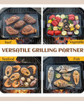 Heavy Duty Stainless Steel Grill Tray Set 3 Pack Nonstick Perforated Grill Baskets With Handles for meats, veggies, seafood, fish