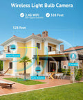 4MP Bulb Security Camera Wireless 360 Degree Panoramic 2K HD Day And Night Full Color Starlight Vision installation diagram