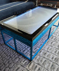 Premium Blue 2020 T Slot Aluminum Extrusion Profiles 48 Inch Long used for DIY coffee table with glass top and sleek finish.