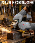 Cut Resistant Work Gloves Set, ANSI Level 5 Protection With PU Coating And Steel Reinforcement, Touchscreen Compatible in use for grinding metal