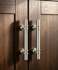 Brushed Nickel Cabinet Handles And Drawer Knobs 5 Pack Zinc Alloy Furniture Pulls For Kitchen Cabinets Dressers Wardrobes And Vanities