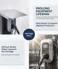 Heavy Duty Outdoor Charger Rainproof Cover Keeps Your EV Station Secure When Weather Beats Down Universal Stainless Steel Electric Box Protector, featured with water shield.