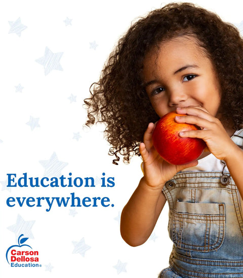 Hands-On STEM Challenges Learning Cards For Grades 2 To 5 Science Kits With Fun Facts And Real-World Projects Across Physical Life Earth And Space Science For Curious Kids, child holding apple