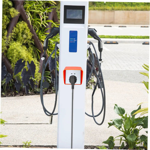 Badass Heavy Duty Ev Charger Cover And Weatherproof Outlet Protector For 86 Type Electrical Jack Plates With Rock Solid Rain Guard Shield built tough for outdoor charging station with cable connected.
