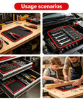 Usage scenarios for Two Pack Magnetic Tool Mats Set For Grab And Go Convenience Holding Screws Nuts Bolts And Small Metal Parts Non Slip Holder For Mechanics Car Repair And Workshop With Medium And Large Mats 12.8 By 4.33 Inches And 12.8 By 9.64 Inches.