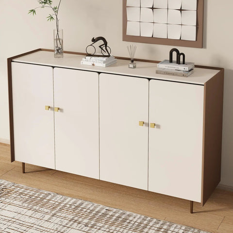 Twenty Pack Premium Gold Cabinet Knobs And Sturdy Drawer Pulls Featuring A Sleek Brushed Brass Finish Boss Level Zinc Alloy Furniture Hardware To Glam Up Your Kitchen Project on a modern cabinet.
