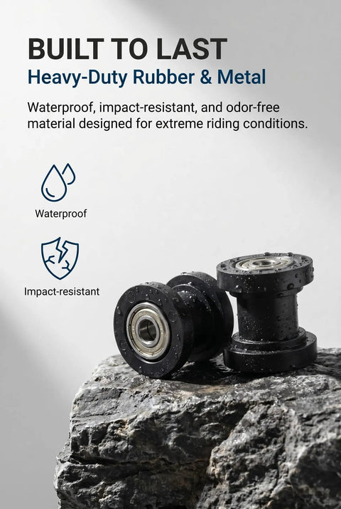 Heavy-Duty Rubber & Metal chain tensioner pulleys, waterproof and impact-resistant for mini bikes and dirt bikes 125cc 140cc 160cc Black.