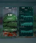 4In1 Bluetooth Temp Humidity Pressure Motion Sensor app interface showing freezer temperature and air pressure graphs