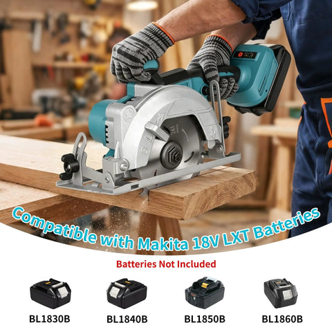 Badass Cordless Mini Circular Saw Drops Right Into Your Makita 18v Setup cutting through wood with ease on a job site.