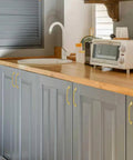 Brushed Gold Cabinet Hardware Three Inch Center To Center Drawer Pulls Ten Pack Heavy Duty Solid Metal Kitchen Bath Cabinet Handles Dang Nice Home Refresh Fix Up on gray cabinetry.