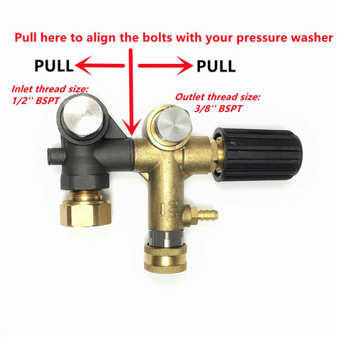 Threaded brass valve for Horizontal Shaft Pressure Washer Pump 1 Inch Inlet For Honda GX340 GX390 Engines Beefy 3600 PSI