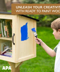Outdoor Library Box For Book Exchange Rustic Wood Cabinet Sized 16x14x22 Inches Perfect For Front Yard Park Or School Shared Reading