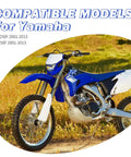 Yamaha WR250F and YZ250F models from 2001 to 2013, showcasing compatibility with Top Shelf Water Pump Rebuild Kit.