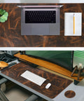 Premium Full Grain Leather Desk Pad 2mm Thick Desk Mat And Blotter For Keyboard And Gamer Mouse Large Desk Protector