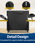 Rugged Heavy Duty 4Ft Log Rack Cover Waterproof Outdoor Firewood Storage With Zipper And Hook Loop Tape 600D Oxford PU PVC Coated