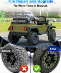 Heavy Duty Anti Slip Rubber Tire Grip Upgrade Kit For Kids Electric Cars delivering improved traction on worn tires for electric ride-on cars.