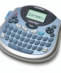 Portable Handheld Label Maker With QWERTY Keyboard And 2 Line Printing, front view showing keyboard and screen.