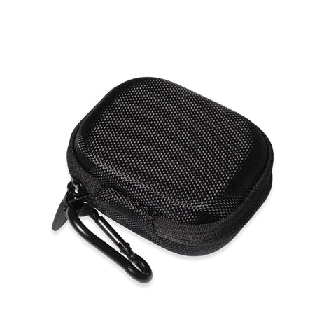 Tough Semi Hard Case For MCube Laser Measuring Tool With Shockproof And Scratch Proof Defense, compact black design with carabiner clip.