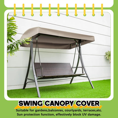 Replacement Canopy Top For Model GCS00395A 3 Seater Outdoor Patio Swing Canopy Cover 92 Inches By 46.5 Inches Fabric Only